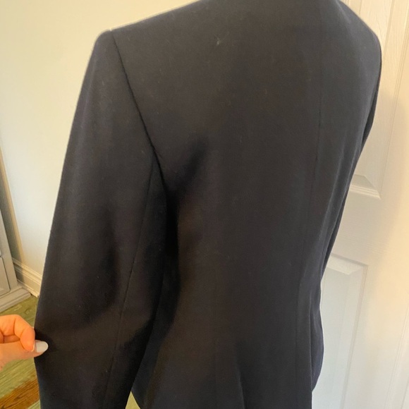 Jones New York virgin wool & velvet Women's Double-Breasted blazer 6 petite - Picture 11 of 11